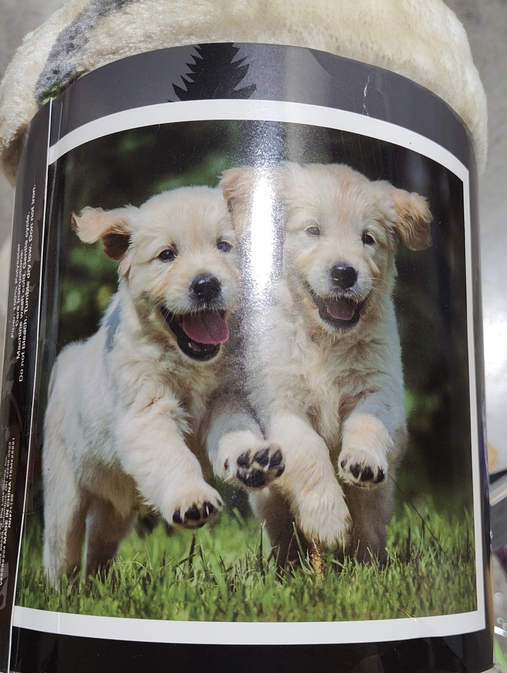 Plush Golden Puppy Throw Blanket - New